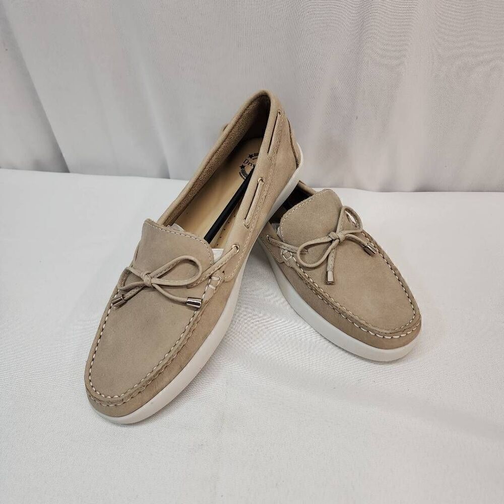 DRIVER CLUB USA Size 10.5 Women's Vancouver Slip-On Penny Loafer Grey Nubuck Lea